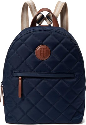 Tommy Hilfiger Backpack Blue Navy / Black Quilted New NWT MSRP: $118.00 Medium