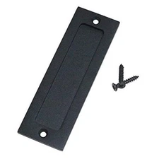  7” Barn Door Handle Finger Pull Set in | Heavy Duty Modern Simple 1 Black