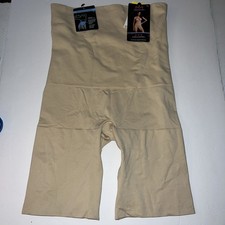 Maidenform Hi-Waist Thigh Slimmer Shapewear Ultra Firm M NEW Beige Tan Nude