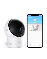 Eufy Baby Monitor 2 2K HD Camera Night Vision Temperature Alerts White Excellent