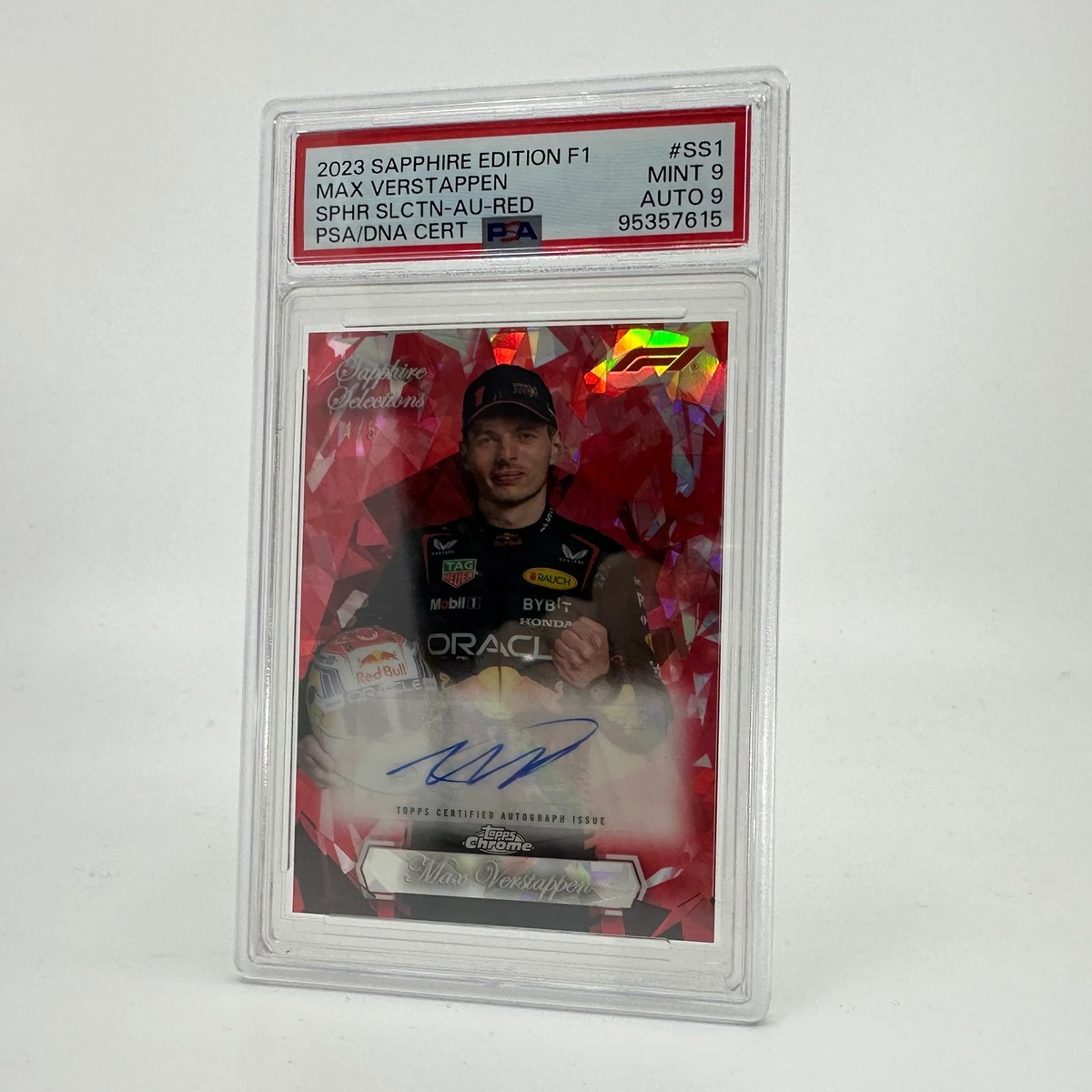 PSA 9 - Red Auto /5 Max Verstappen - 2023 Topps F1 Sapphire
