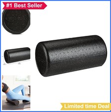High Density Foam Roller 12 Inch Firm Polypropylene Black for Balance