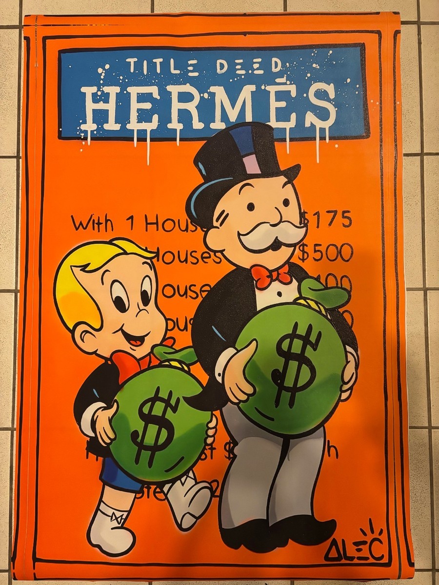 Gisela Garcia グラフィックアート エルメス ロゴ C005287 Canvas Art Print Depicting Title Deed Hermes Richie Rich and