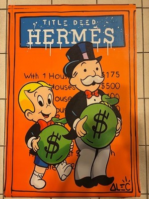Canvas Art Print Depicting Title Deed Hermes Richie Rich and