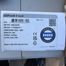 200 x Brand New HID 1386LGGMN ISOProx II Reader Card Sealed