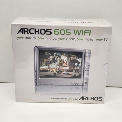 Archos 605 WiFi Silver 30 GB Digital Media MP3 WMA Player Brand New Collectible