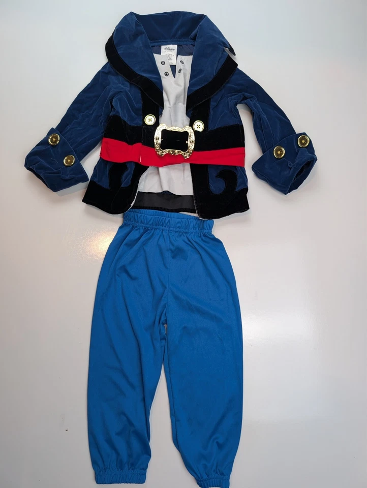 Disney Jake y Neverland Pirata Chaqueta y Pantalones Talla 2T Disfraz Foto 2 de 4