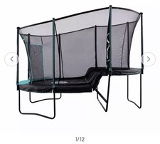 TP Infinity 15ft Outdoor Kids Leap Trampoline with Safety Enclosure 