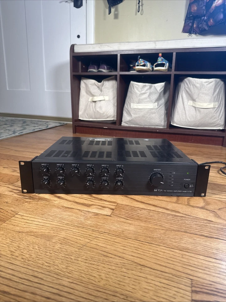 TOA A-706 PA Power Amplifier 60 Watts 8 Inputs - Working! - Image 2 of 4