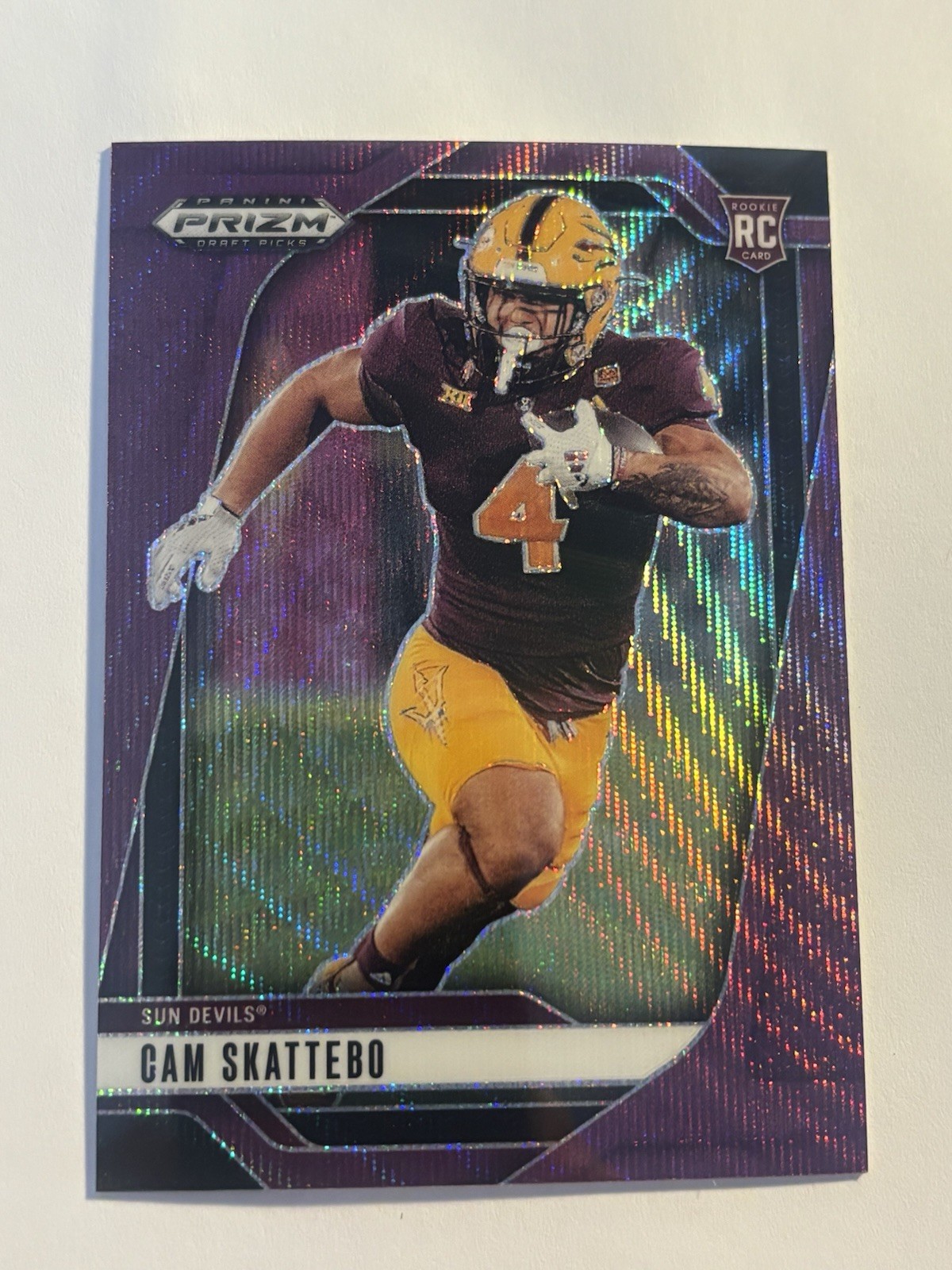 2025 Panini Prizm Draft Picks - Cam Skattebo #9 Purple Wave (RC)
