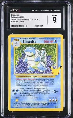 Blastoise 2021 Pokemon Celebrations - Classic Coll. CGC 9 #2