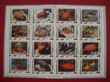 Briefmarken Block Umm-Al-Qiwain Fische