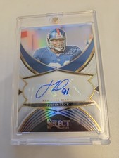 2024 Panini Select - Select Signatures Justin Tuck #SSP-JTK White Prizm /50 (AU)