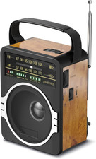 Portable AM FM Radio, Bluetooth 5.0 Radios 5 Watts Loud Speaker,Fm Radio Built-I