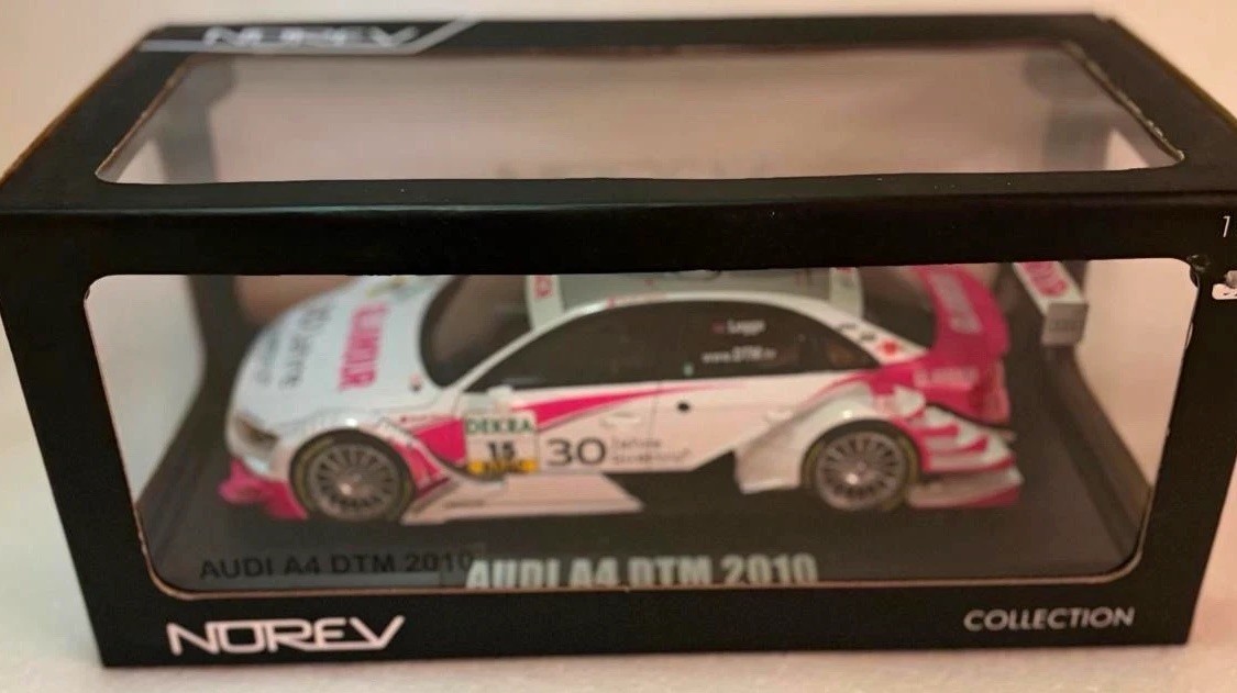 NOREV Collection Audi A4 DTM 2010 Modellauto 1:18 weiß/pink mit OVP