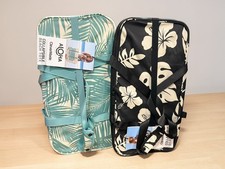Aloha Collection CleverMade Collapsible Beach Tote Bag Set of 2 Hawaii