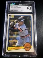 1983 Donruss - Alan Trammell #207 CGC 9.5 MINT+ Tigers MLB CARD