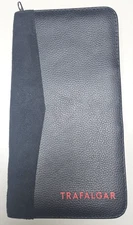 Trafalgar Zip Around Passport Wallet Travel Case Black 10"x5.5"  FREE SHIP
