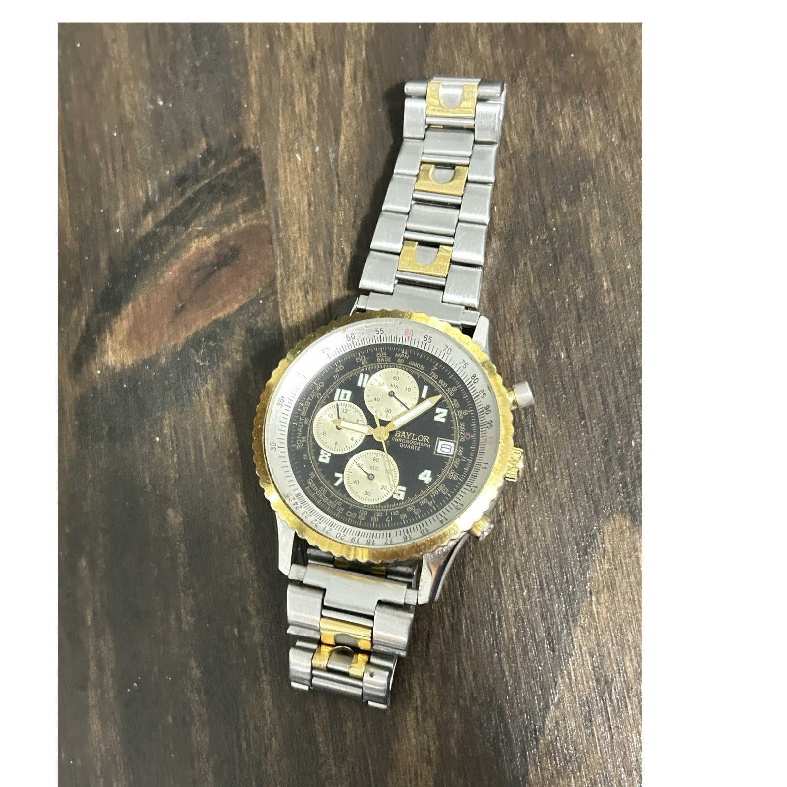 Baylor Chronograph Quartz Men's Two-Tone Stainless Steel Gold Watch