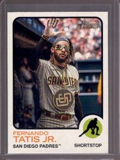 2022 Topps Heritage Fernando Tatis Jr. Chrome Gold Border Refractor #88 card