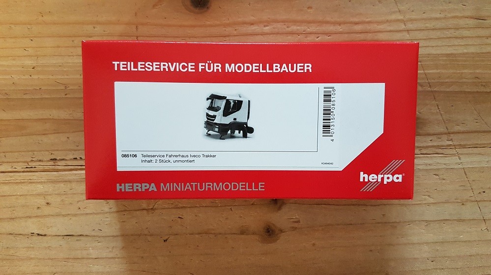 Herpa 085106 - 1/87 Parts Service Cab Iveco Trakker, White (2 Pieces) - New