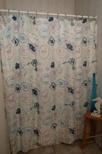 Caribbean Joe Island Supply Co. Seashore Print Shower Curtain