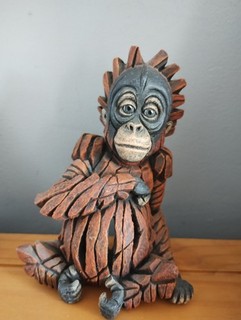 Matt Buckley Edge Sculpture Baby Orangutan 8 Inches Tall