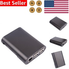 Secure Raspberry Pi Cover Jet Black ABS Casing RPI 3 2 B Optimized Port Access