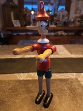 Pinocchio Italien Figurcharakter Kind artikulierter Puppe Red Green Wood Art.
