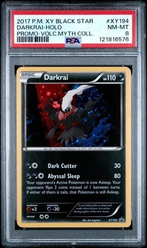 2017 POKEMON XY BLACK STAR PROMO #XY194 DARKRAI-HOLO PSA 8