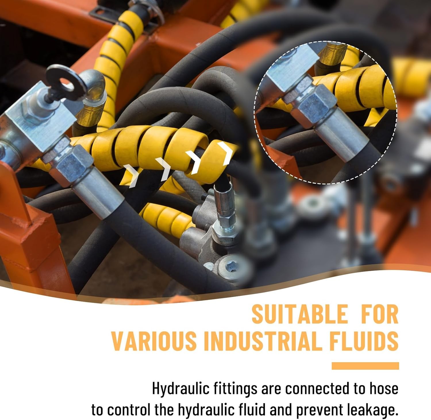 12 Pack 1/4" I.D. Hose x 1/4" NPTF Male  Hydraulic Hose End Swivel Crimp Fitting