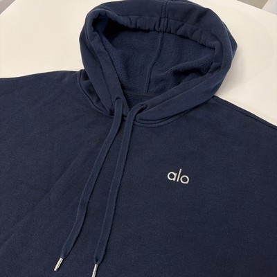 Alo Yoga Accolade Oversized Hoodie Navy Blue Sz Large *no Sz Tag