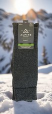 Alpine Design Thermolite Boot Sock Merino Wool Blend Mens XL Drk Gray Ribbed Cuf