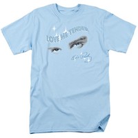 Elvis Presley Tender Eyes Unisex Kurzarm T-Shirt Blau Baumwolle