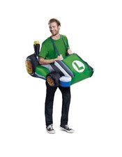 Inflatable Luigi Kart - Green - Super Mario Bros - Costume - Adult