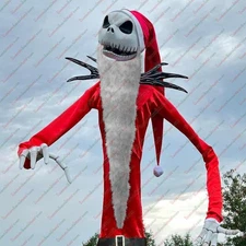 Full Santa Costume for 13 foot Skellington Costume+Hat+Beard