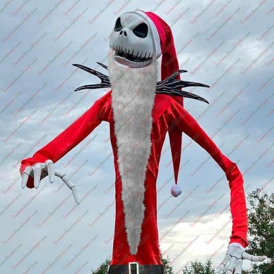 Full Santa Costume for 13 foot Skellington Costume+Hat+Beard