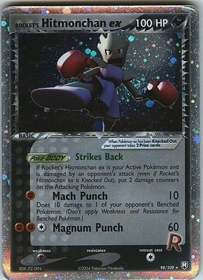 #2 Rocket's Hitmonchan ex 98/109 EX Team Rocket Returns 2004 Holo Rare Pokémon