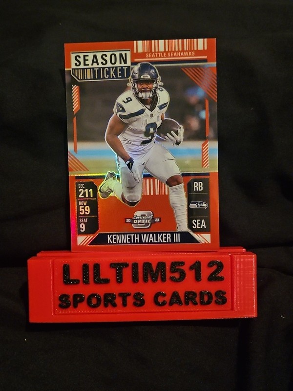 2024 Panini Contenders Optic - Season Ticket Kenneth Walker III #51 Red Prizm...