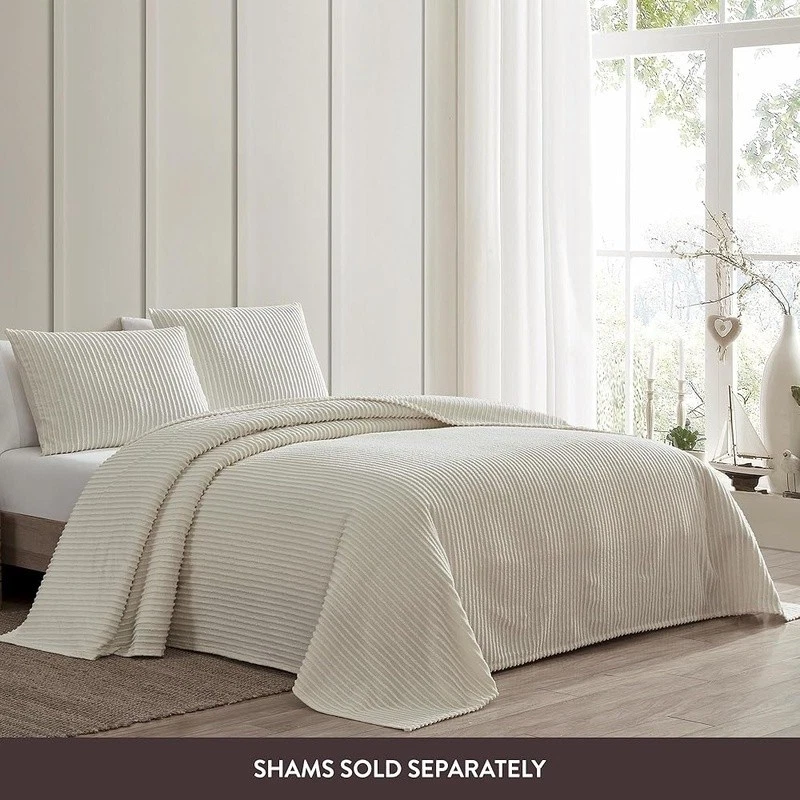 Colcha de chenilla de algodón ligero elegante ropa de cama lavable a máquina 120x118 Foto 4 de 4