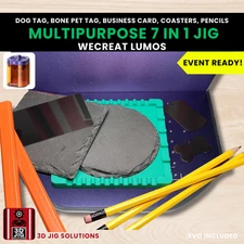 WeCreat Lumos 7-in-1 Laser Engraving Jig Tags, Coasters, Business Cards, Pencils