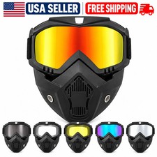 UV400 Motorcycle Goggles Face Mask Motocross Cycling Ski Windproof Riding Glases