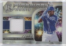 2021 Panini Spectra Fireworks Fabric Edward Olivares #EO 0q4s