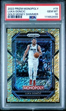 2022 Panini Prizm Monopoly Luka Doncic #19 Gold Money Shimmer PSA 10