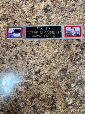 JACK LORD (HAWAII FIVE-0) NAMEPLATE FOR SIGNED PHOTO/MEMORABILIA