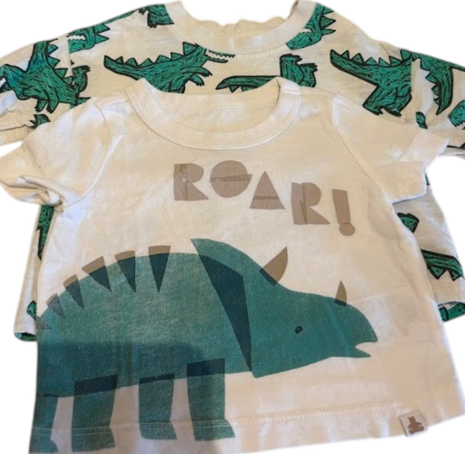 Baby Gap & Primark Dinosaur T Shirt Bundle 0-3 Months Roar Baby Boys Summer Tops