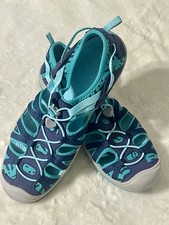 Keen Youth Moxie Sandals Blue Size 6 Shoes Waterproof Slip-On Bungee Tie 1016351