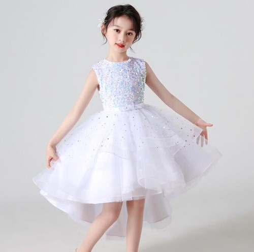 Kids Latin Dance Dress Girls Performance Dancewear Ballroom Costume Samba Dress - Picture 7 of 18