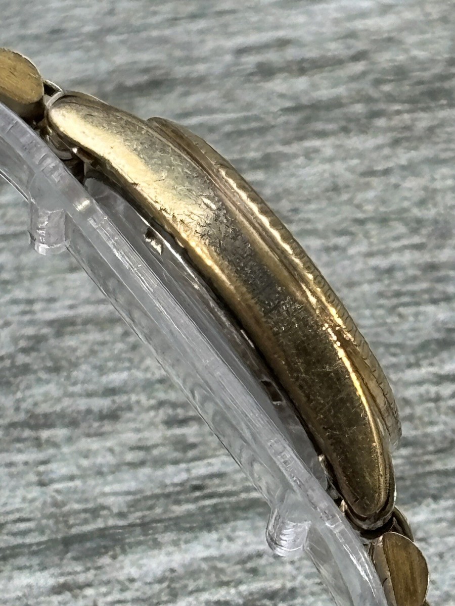 VTG Rare ADEC 6B00 Quartz Japan T76975 KY WR Gold Black