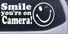 Smile Youre On Camera Car or Truck Window Laptop Decal Sticker 6X2.8